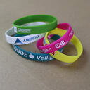 Custom silicone wristbands 12mm — printed, embossed or debossed with your logo