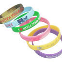 Customized standard width silicone wristband (12mm wide)