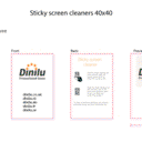 Medium-sized sticky screen cleaners with custom made print image