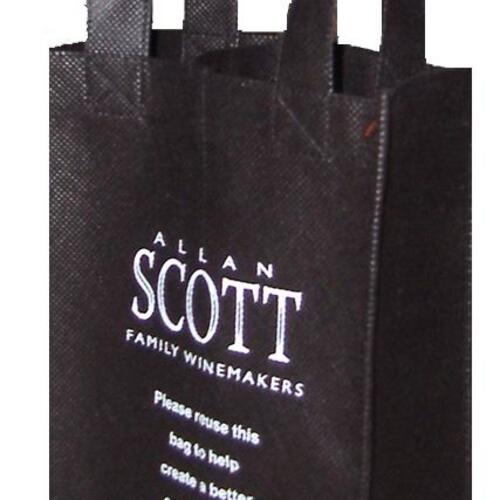 Custom printed PP non-woven wine bag for 2 bottles PP non-woven wijn tas voor 2 flessen image