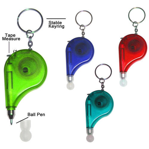 Sleutelhanger met pen en meetlint image