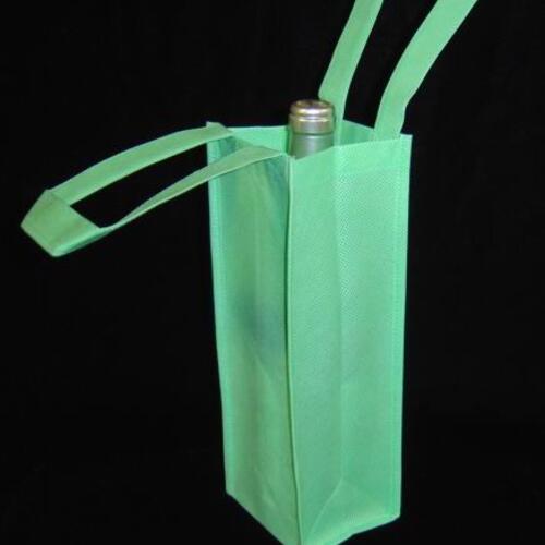 Custom printed PP non-woven wine bag for 1 bottle PP non-woven wijn tas voor 1 fles image