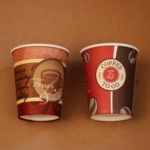Paper cup 8 oz with custom print and single wall Papieren bekertje van 250ml met uw eigen bedrukking image