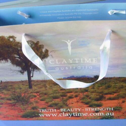 Custom printed paperboard bag 25x35hx10cm Papieren tas 25x35hx10cm - Compleet naar eigen wens image